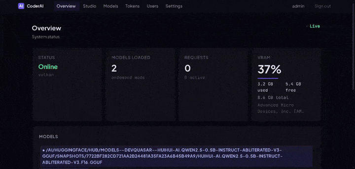 CoderAI interface preview